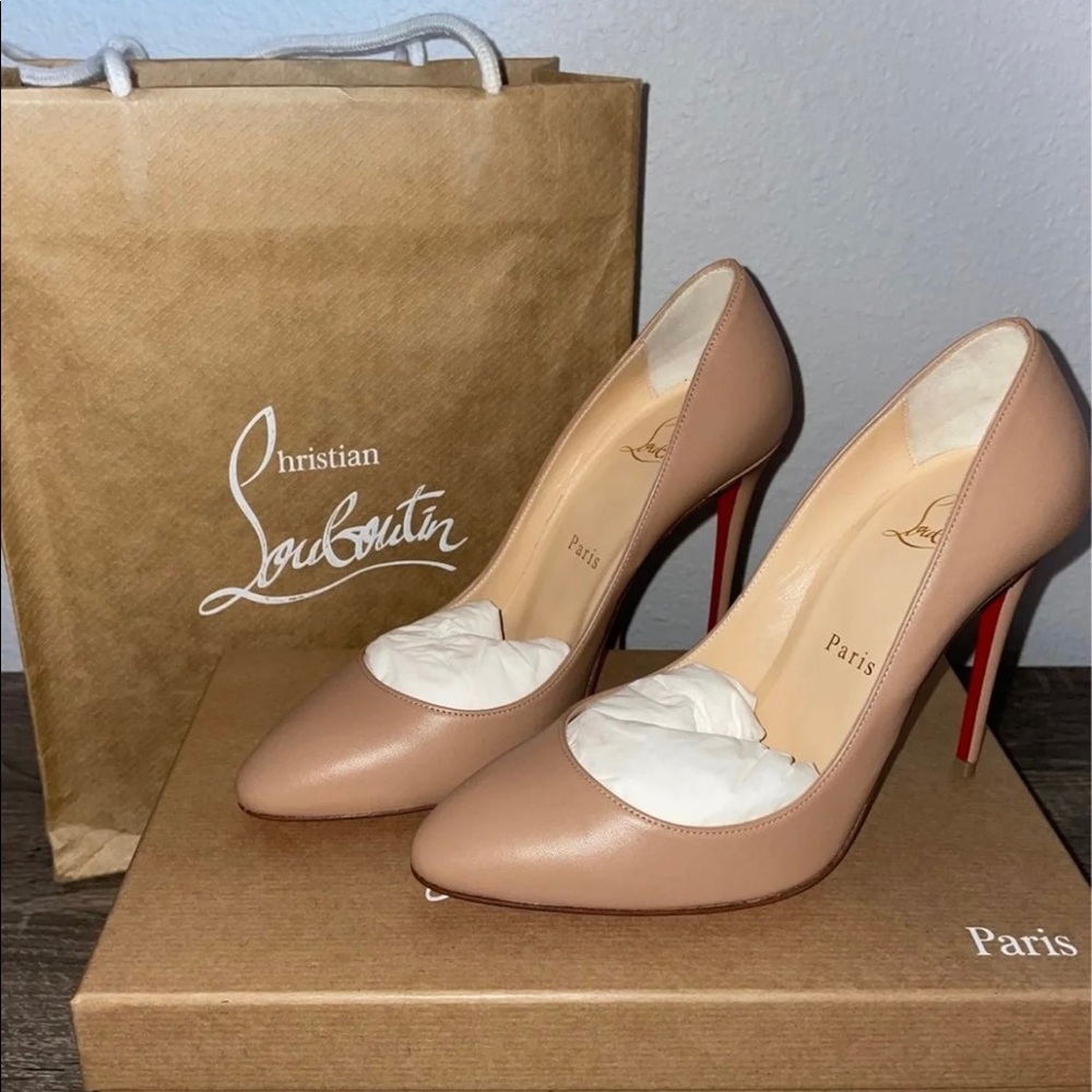 Christian louboutin Eloise 100mm Beige heels